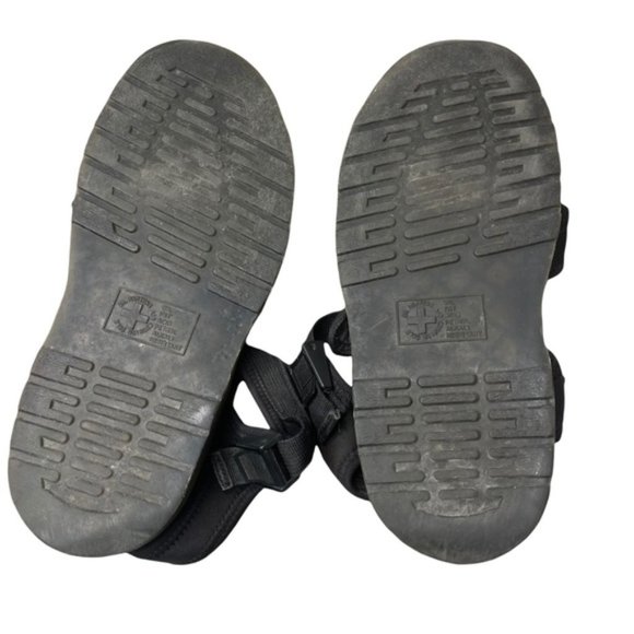 Dr. Martens Airwair Black Fabric/Leather Platform Sandals Unisex 9M/10WPre-Owned - Picture 5 of 12